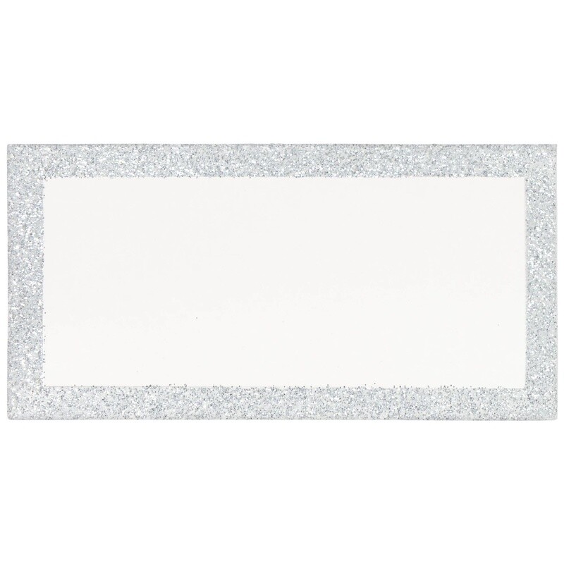 Glitter Silver Place Cards 50ct