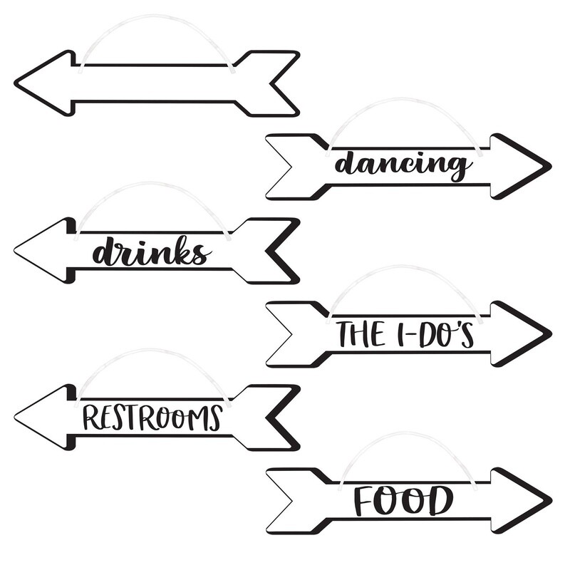 Wedding Directional Signs 6CT