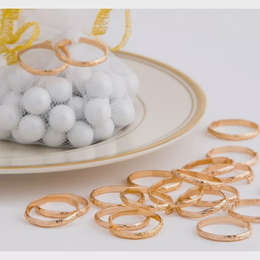 Wedding gold bands 288 pcs