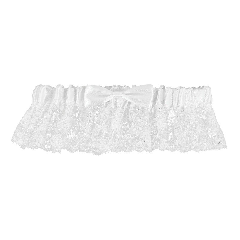 White Wedding Garter
