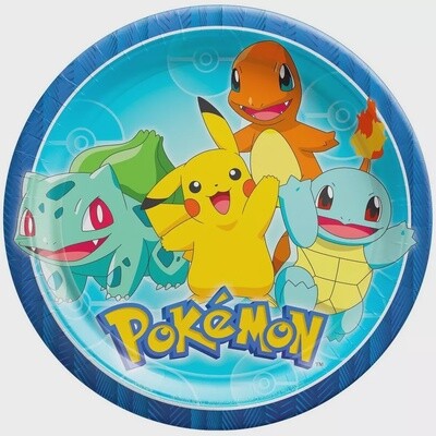 Pokemon™ 9&quot; Round Plates 8CT
