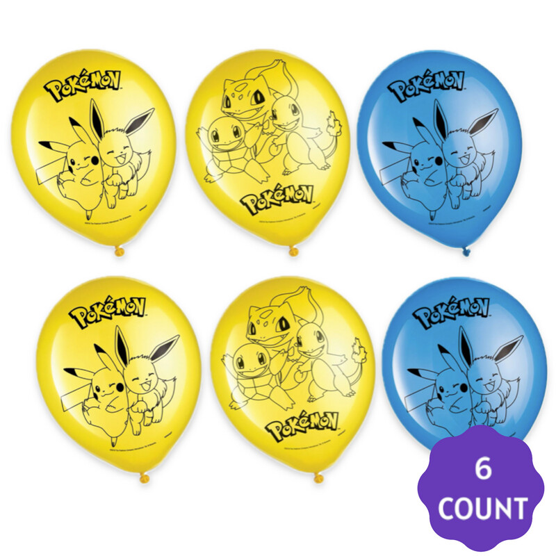 Pokemon™ Latex Balloons 6CT