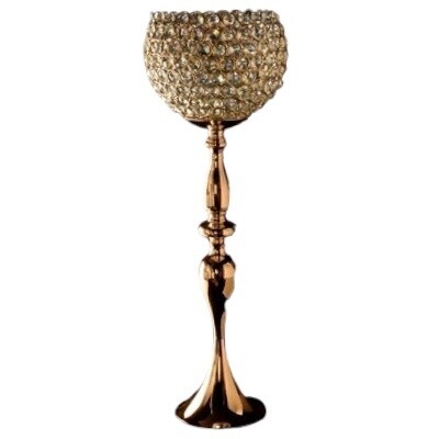 Crystal Globe Candle Holder Stand 29½&quot;
