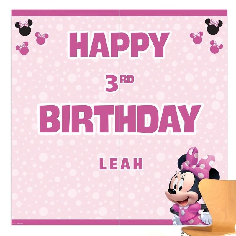 Customizable Minnie Mouse Forever Paper Scene Setter, 5.4in x 5.4in