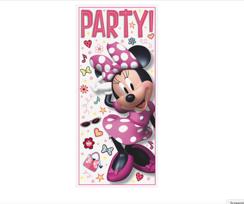 Disney Iconic Minnie Mouse Door Poster 27&quot;x60&quot;