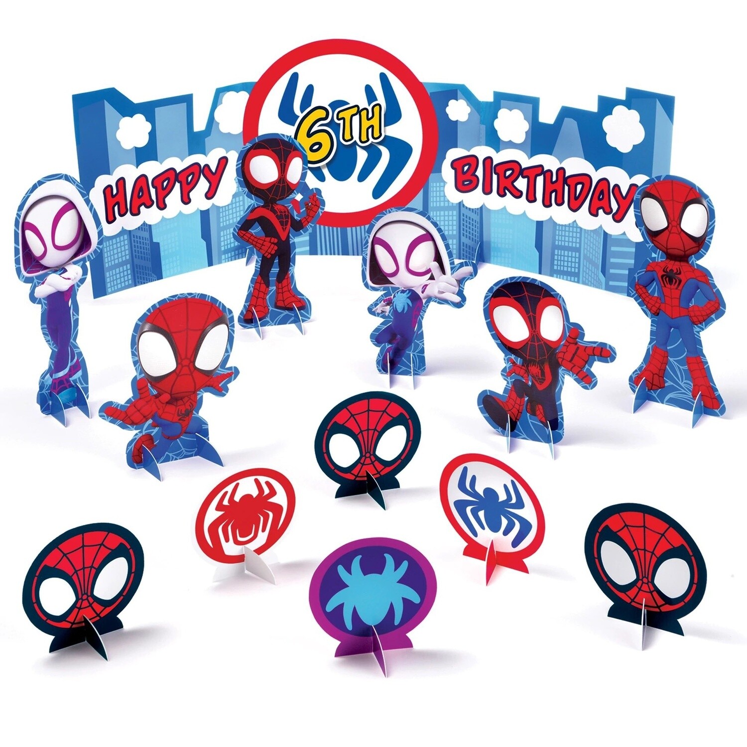 Customizable Spidey &amp; His Amazing Friends Cardstock Table Decorating Kit, 13pc