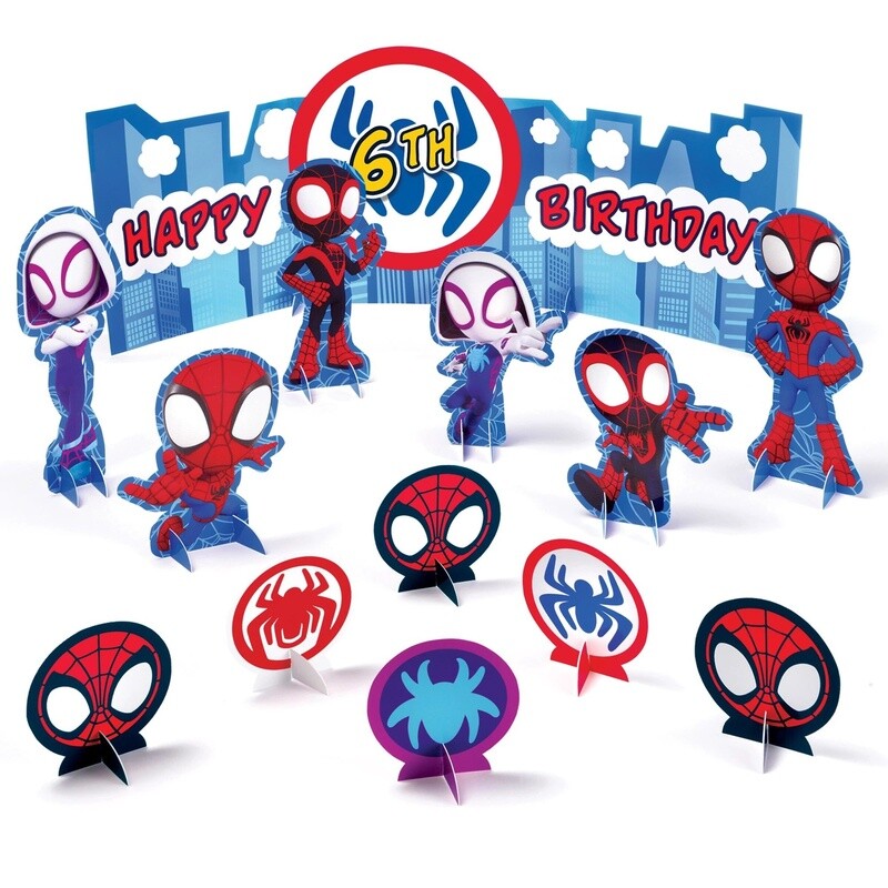 Customizable Spidey &amp; His Amazing Friends Cardstock Table Decorating Kit, 13pc