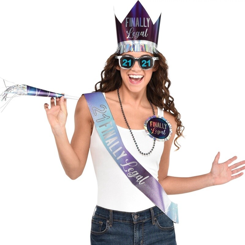Finally 21 Birthday Accessory Set, 6pc