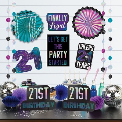 Finally 21 Birthday Room Decorating Kit, 12pc
