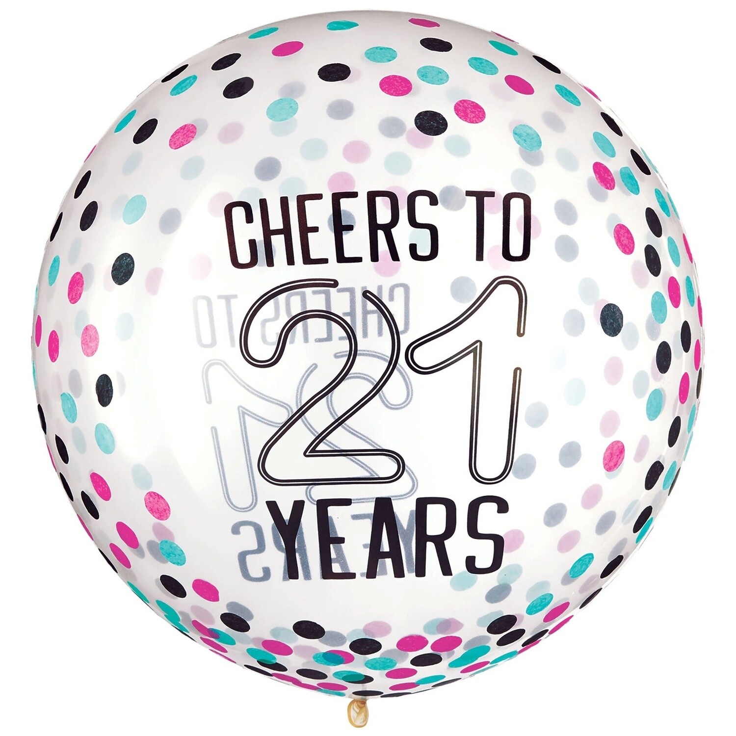 Finally 21 Birthday Confetti Balloon, 24in