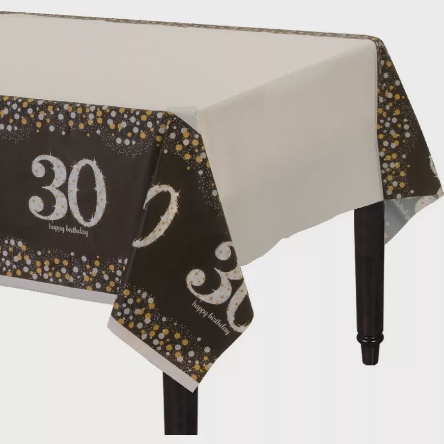 30th Birthday Table Cover - Sparkling Celebration