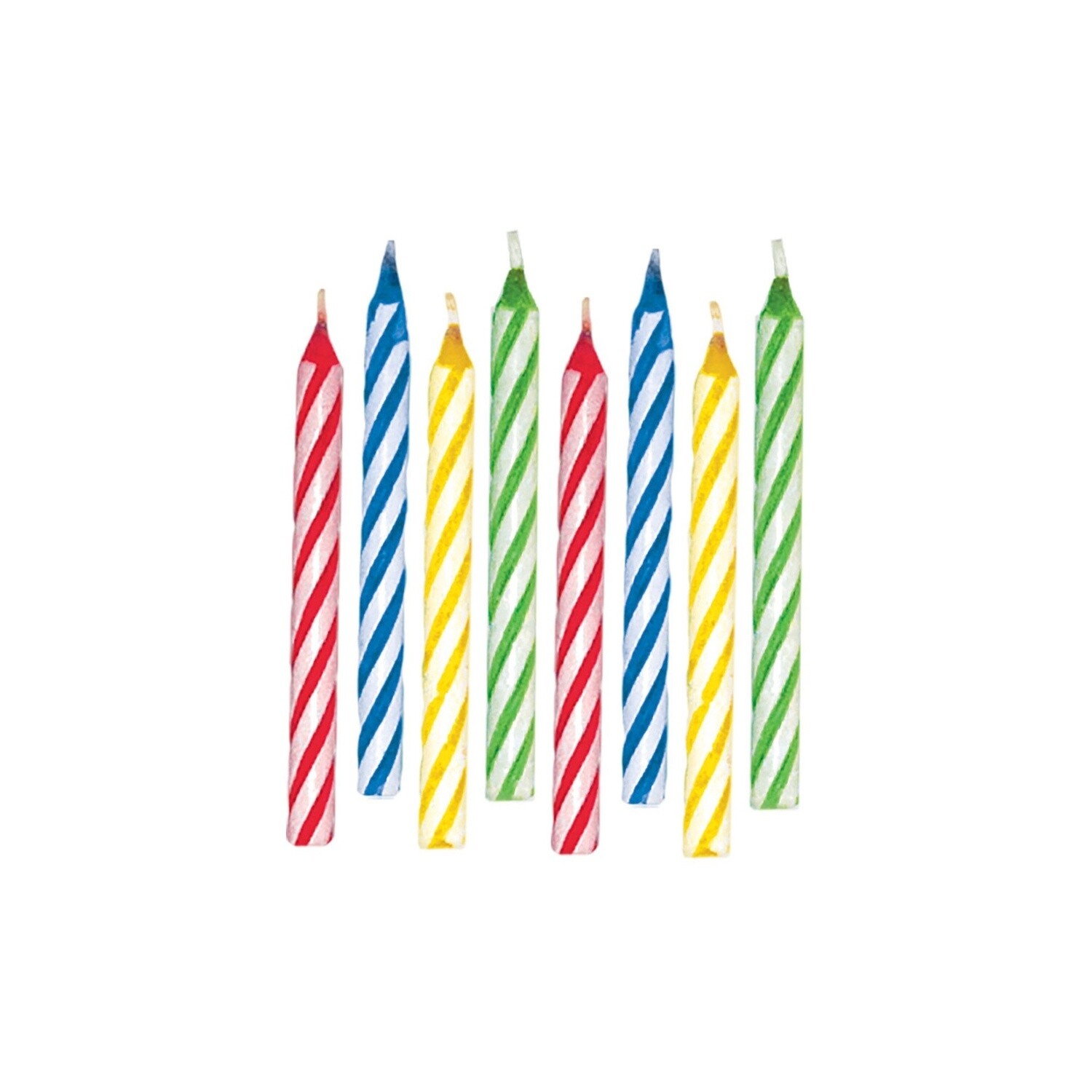 Multicolor Magic Re-Lite Spiral Birthday Candles 10ct
