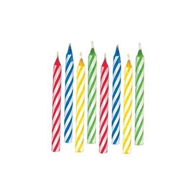 Multicolor Magic Re-Lite Spiral Birthday Candles 10ct