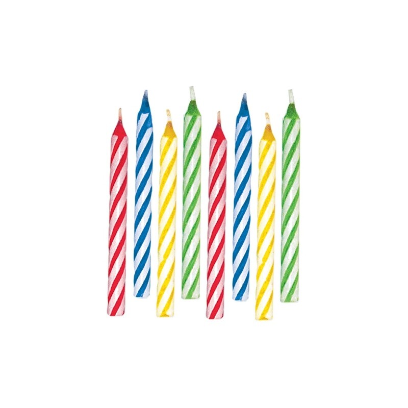 Multicolor Magic Re-Lite Spiral Birthday Candles 10ct