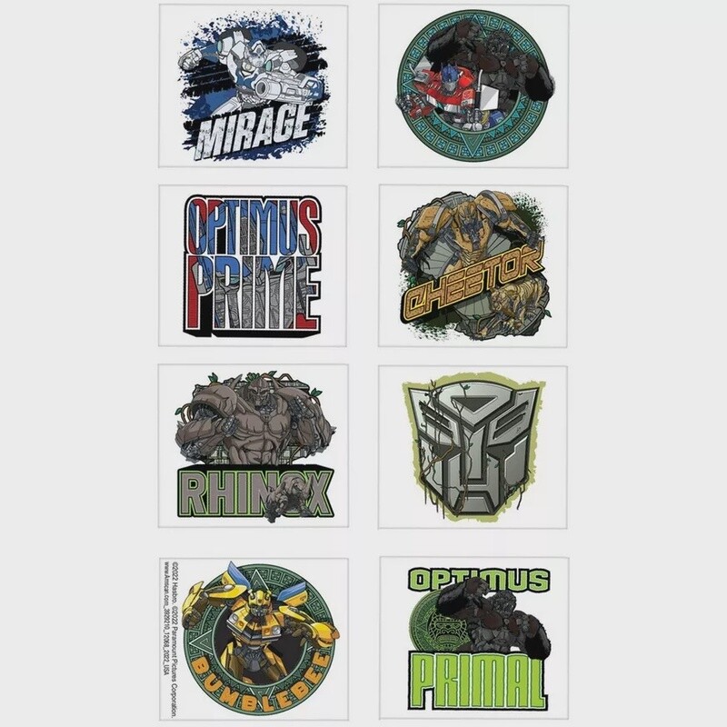 Transformers tattoos 8ct