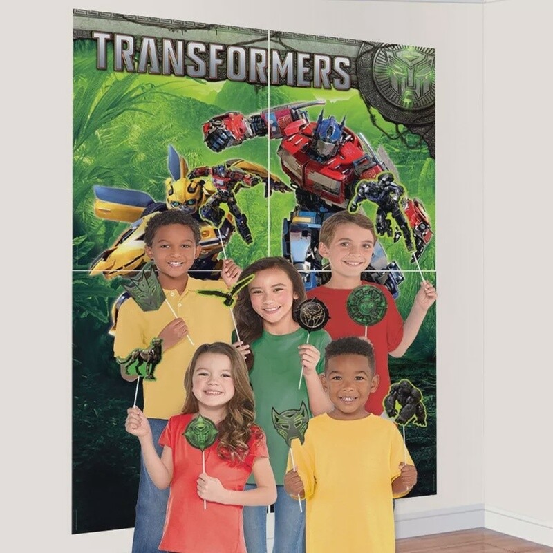Transformers backdrop kit w props
