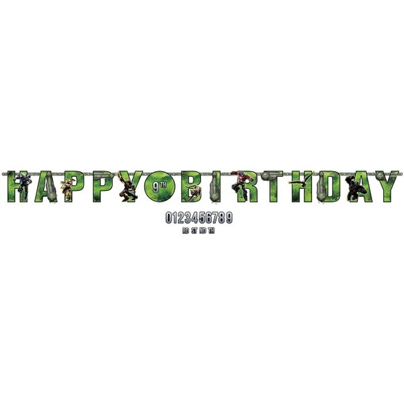 Transformers jumbo add an age birthday banner
