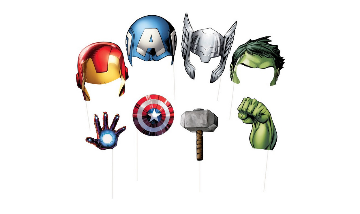 Avengers Assemble Photo Booth Props 8ct