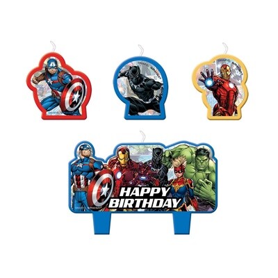 Marvel Powers Unite Birthday Candles 4ct