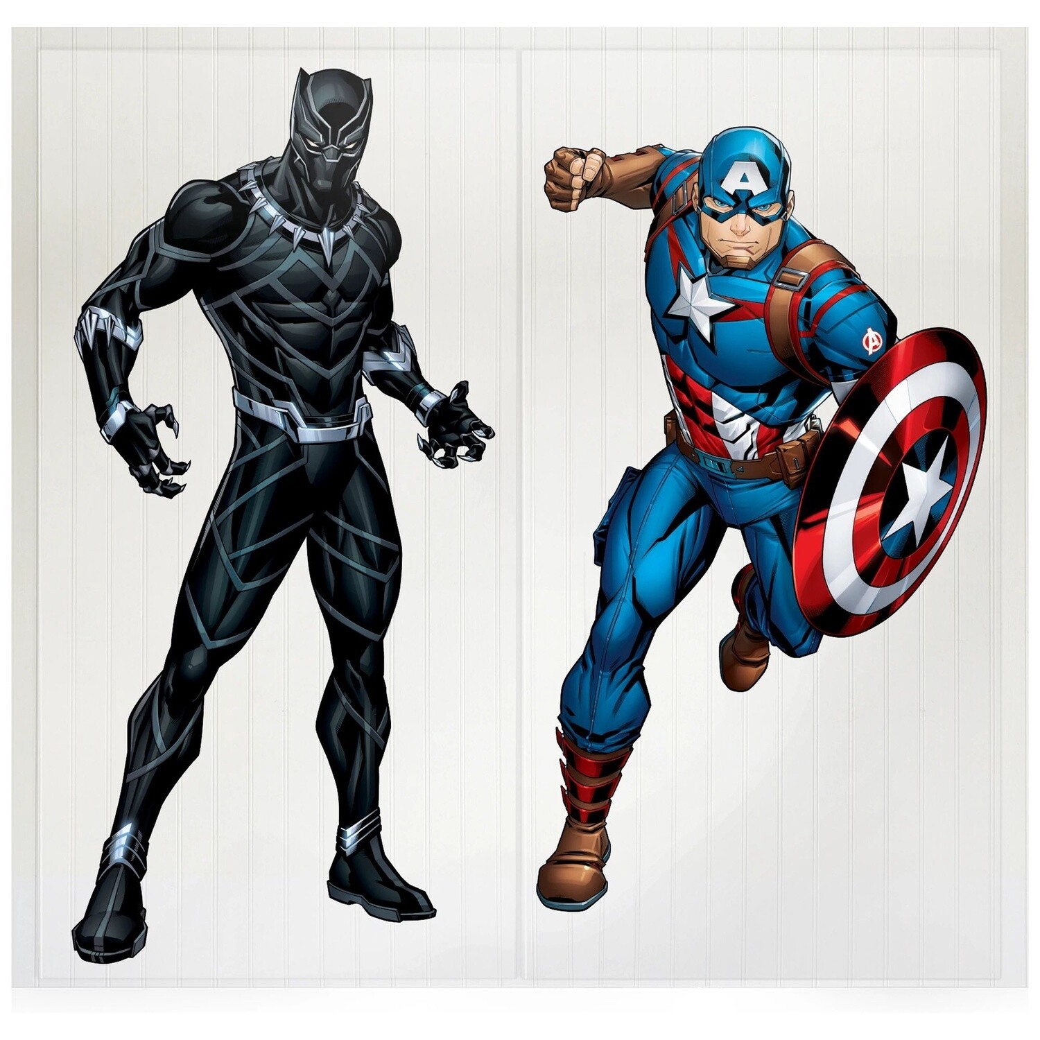 Marvel Powers Unite Black Panther &amp; Captain America Scene Setter, 5.41ft