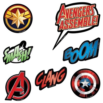 Marvel Powers Unite Avengers Vinyl Cling Decals, 14ct
