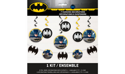 Batman Swirl Decorations 12ct