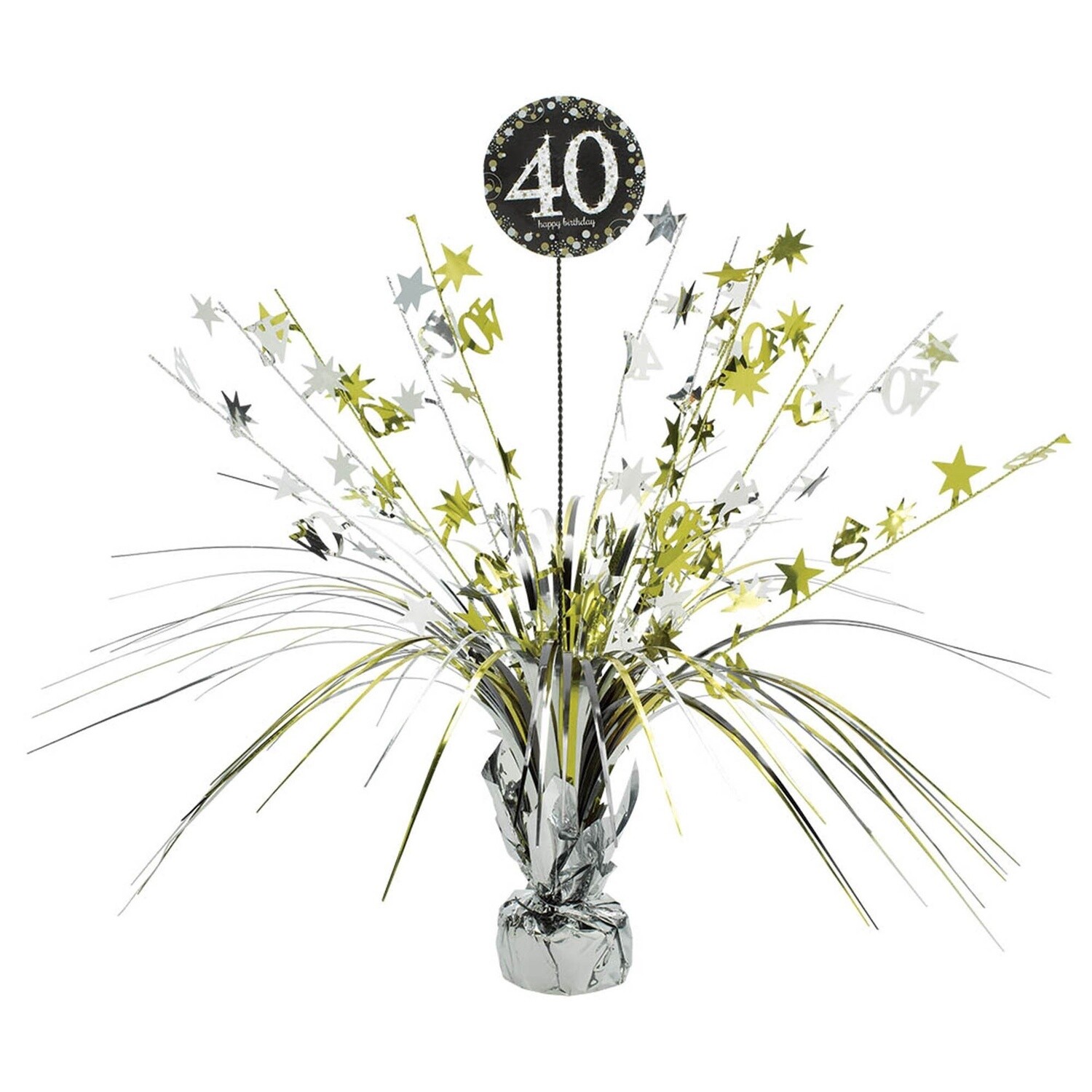 40th Birthday Spray Centerpiece - Sparkling Celebration