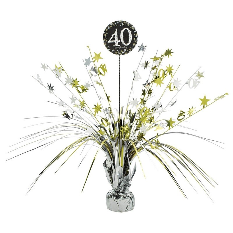 40th Birthday Spray Centerpiece - Sparkling Celebration