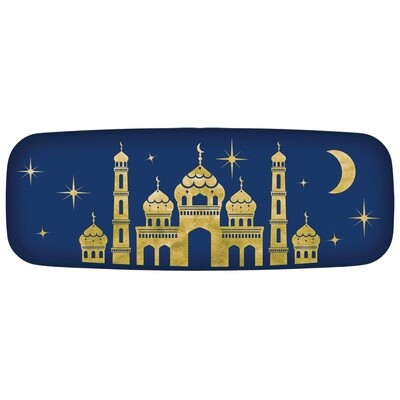 Mosque at Night Eid Hot Stamp Melamine Platter, 17.5in x 6.5in