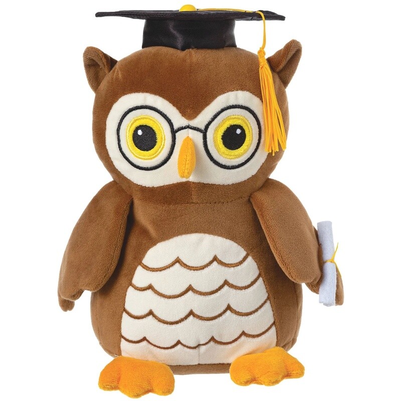 Plush Graduation Owl Balloon Weight, 5oz