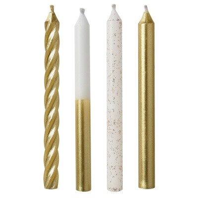 Gold Metallic Mix Candles