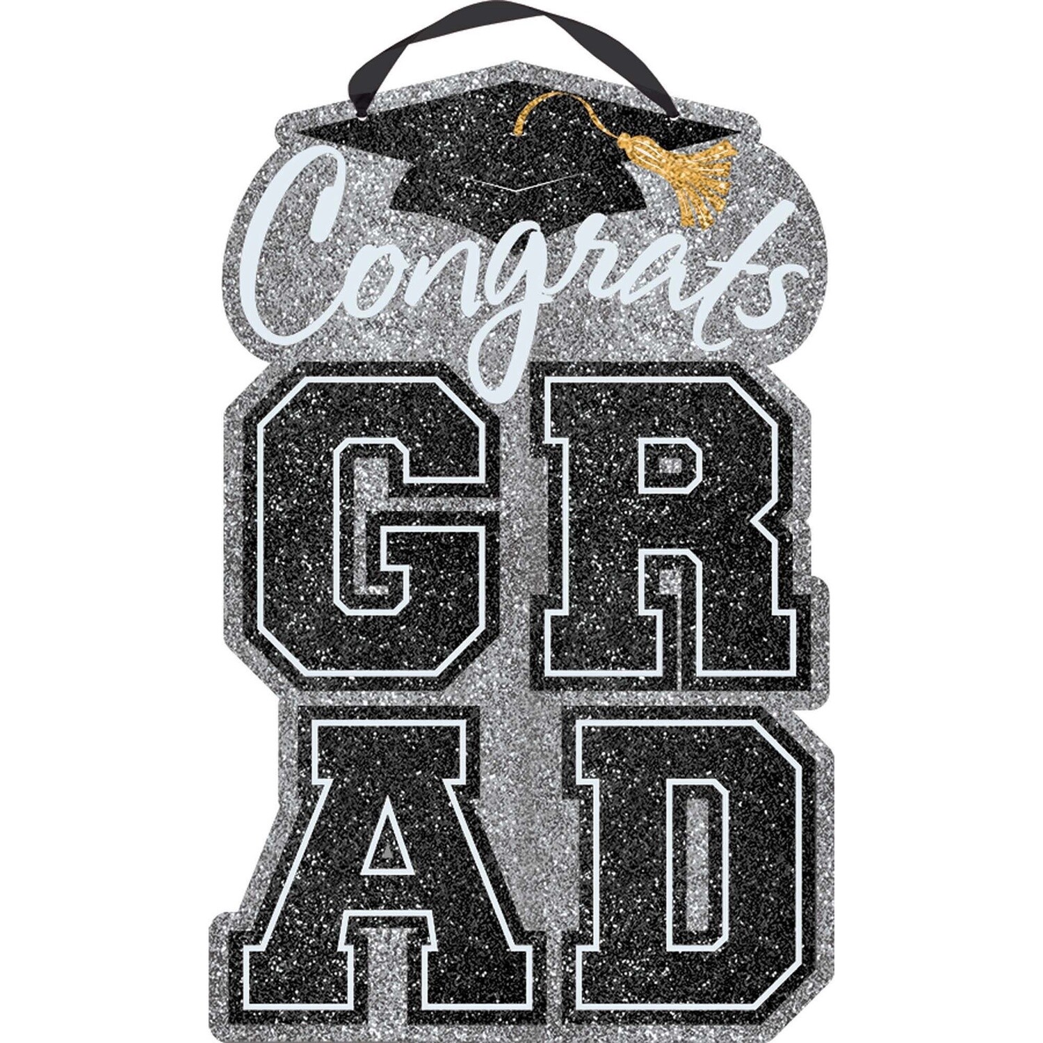 Glitter Congrats Grad Graduation Sign