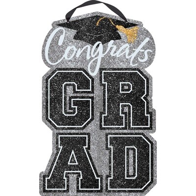 Glitter Congrats Grad Graduation Sign