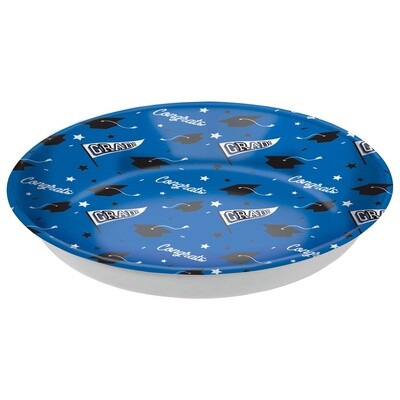 Blue Congrats Grad Plastic Serving Bowl, 14in