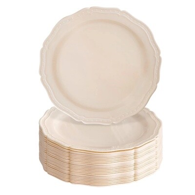 Country Style Ivory Premium  Plates  20ct