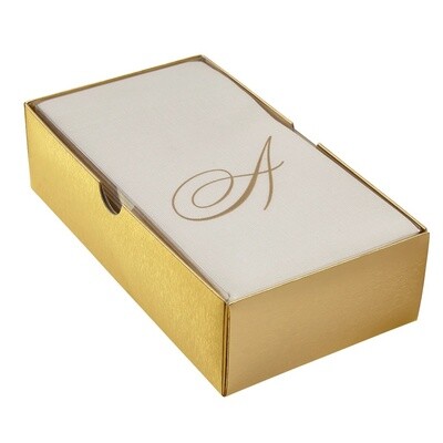 Monogrammed Linen Look Guest Napkins 24CT