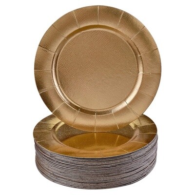 Disposable Premium  Heavy Paper Charger Plates 10ct