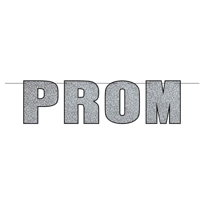 Silver prom banner 6ft