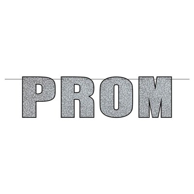 Silver prom banner 6ft