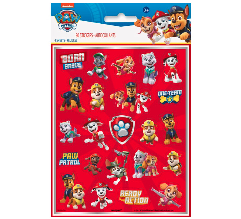 Paw Patrol Sticker Sheets  4ct