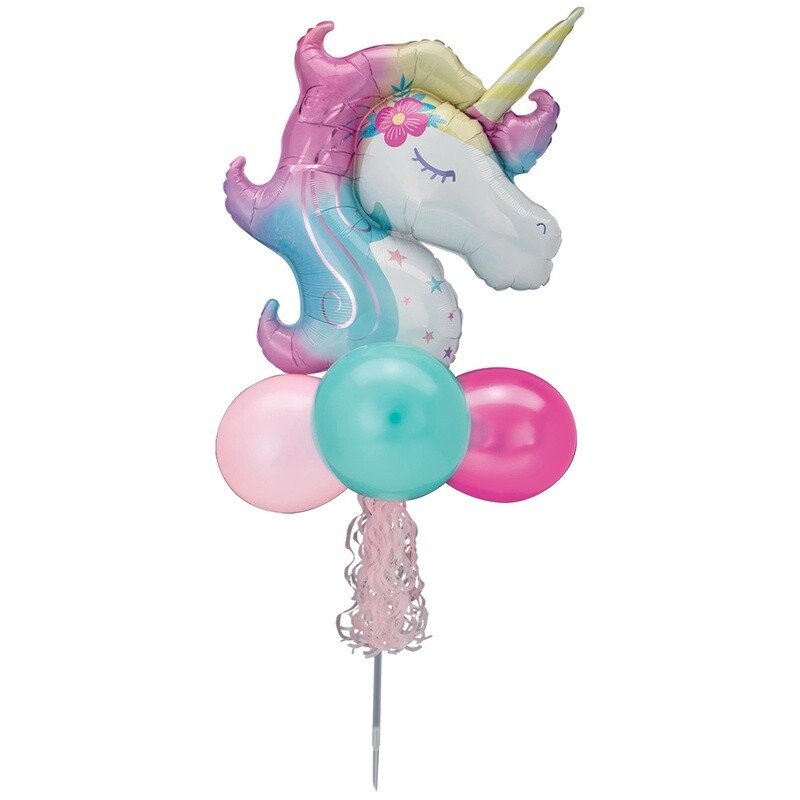 Air-Filled Enchanted Unicorn Foil &amp; Latex Balloon Yard Sign, 64in