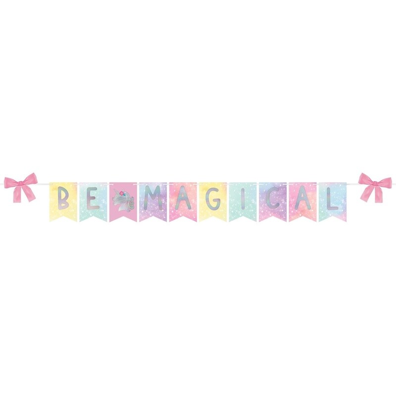 Enchanted Unicorn Pennant Banner, 12ft