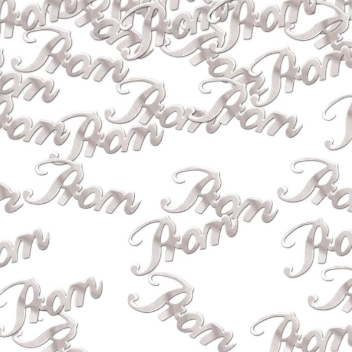 Prom confetti SILVER (½ OZ/PKG)
