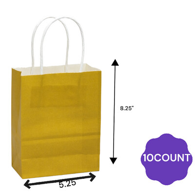 PAPER TOTE TREAT BAGS, 5.25&quot;X8.25&quot;X3.25&quot;, 10 PCS/PACK