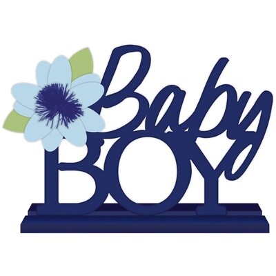 Baby Boy Baby in Bloom Baby Shower MDF Standing Sign, 11in x 8.5in