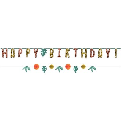 Get Wild Jungle Cardstock Birthday Banners, 2ct