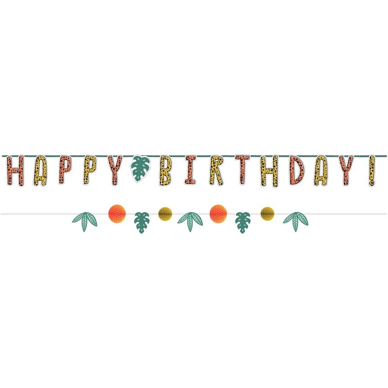 Get Wild Jungle Cardstock Birthday Banners, 2ct