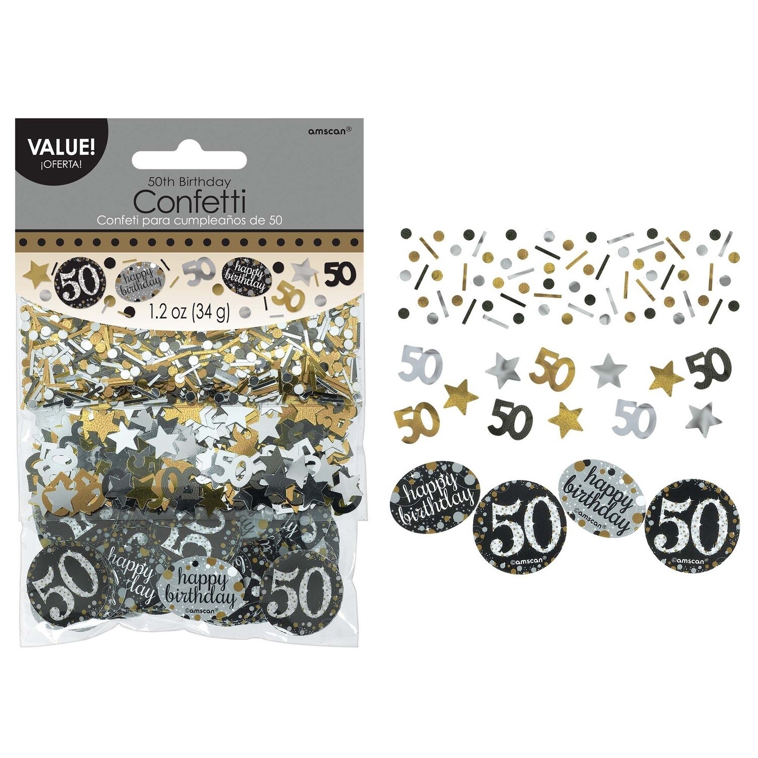 50th Birthday Confetti - Sparkling Celebration