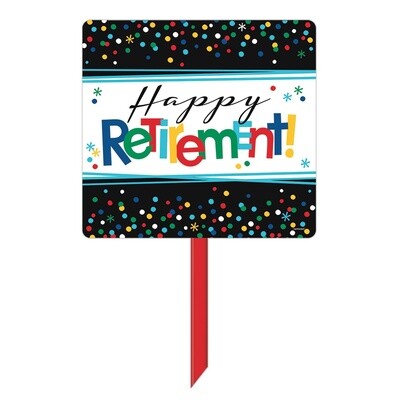 Happy Retirement Yard Sign - Officially Retired