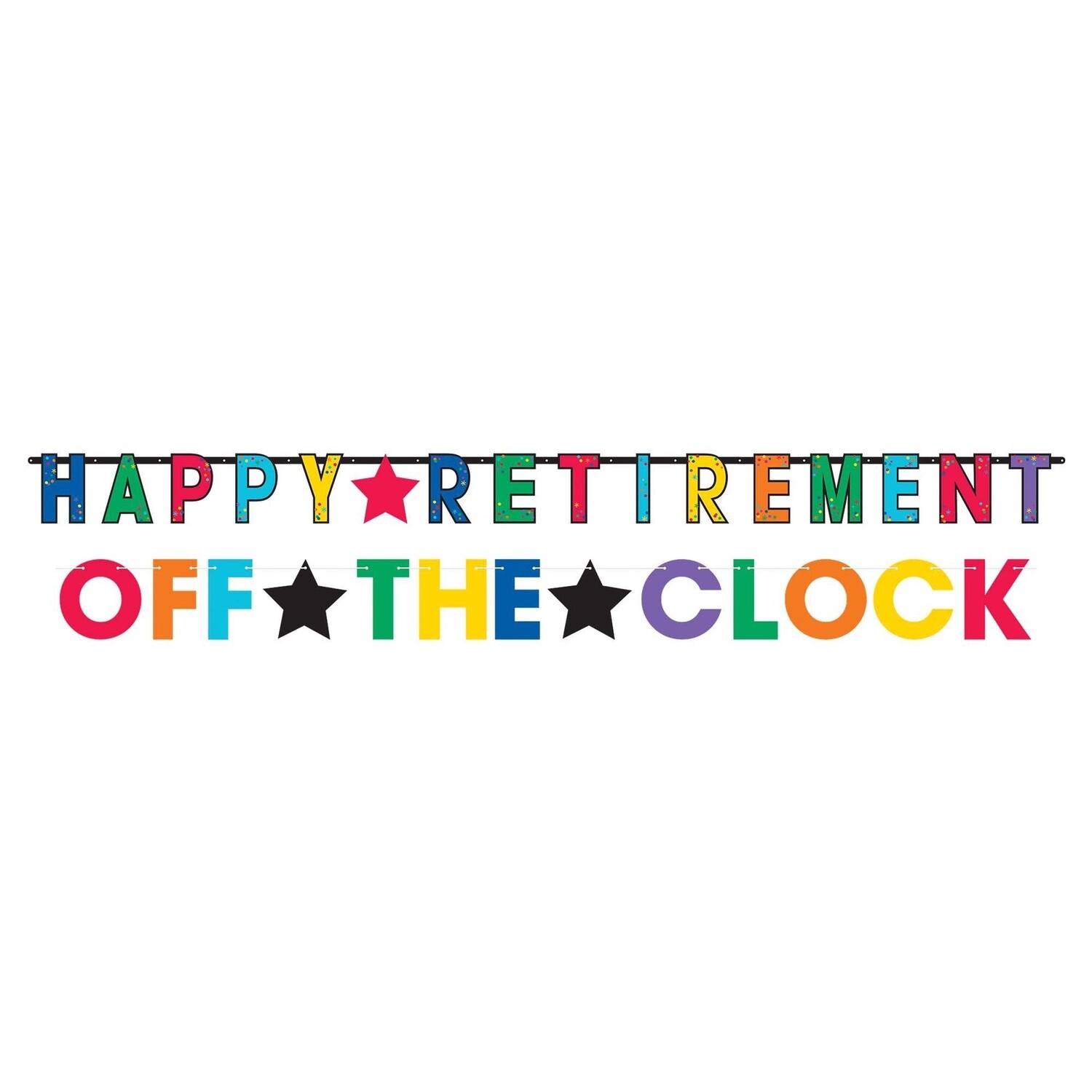 Happy Retirement Cardstock Letter Banner Set, 2pc - Officially Retired